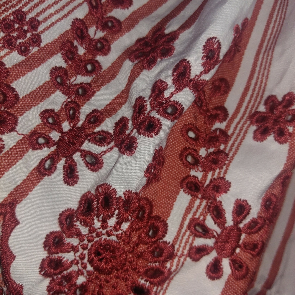 Dress red white vintage large